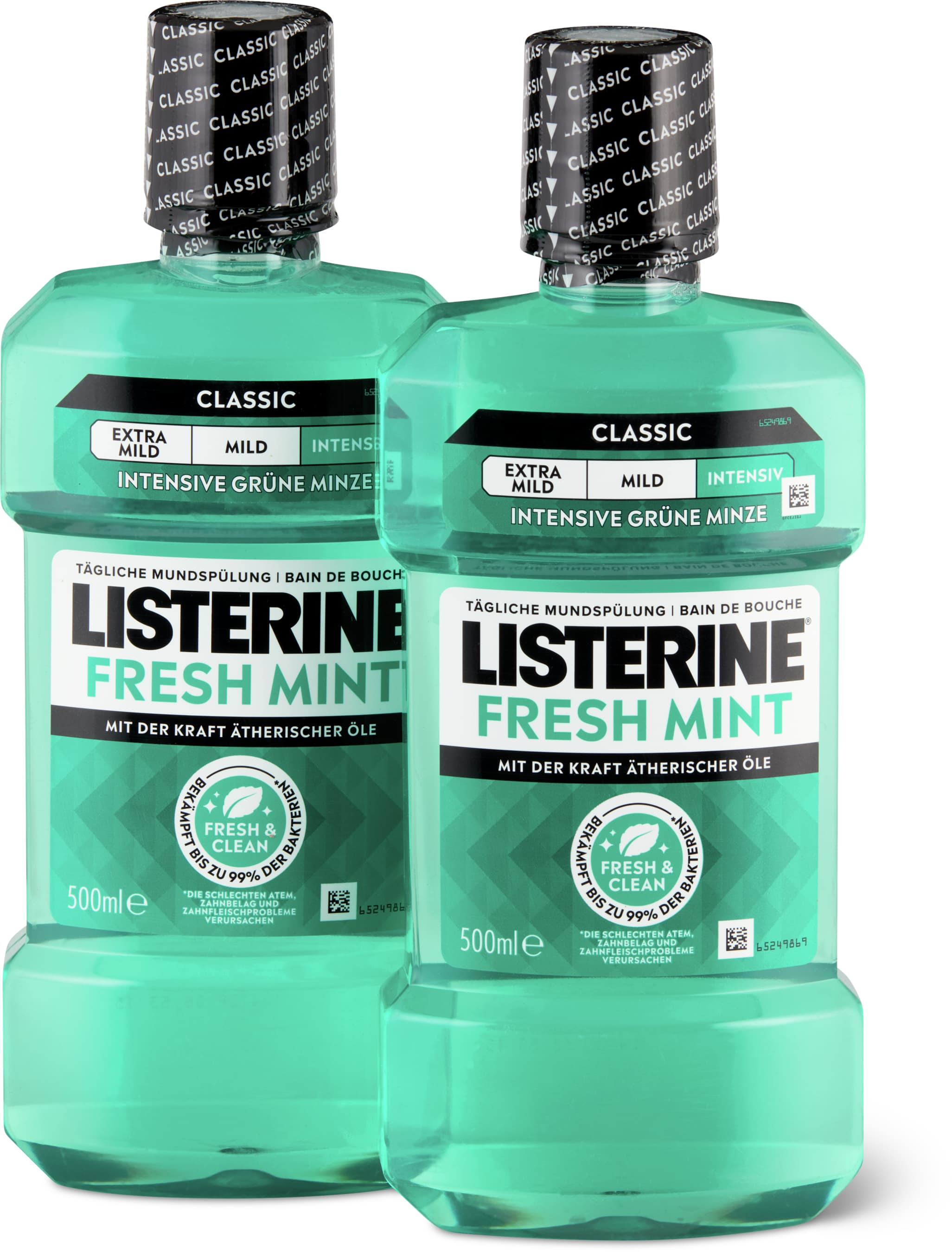 Listerine Bain de bouche Fresh Mint 2x500ml